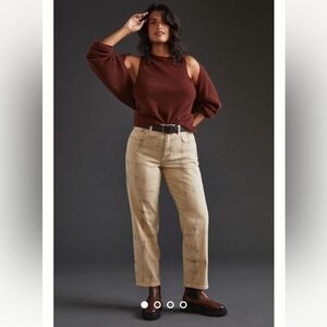 Pilcro The Borrow Light Beige Boyfriend Relax Fit Jeans